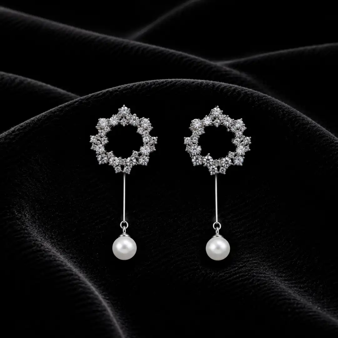 Korean Anti tarnish Stud earrings - Image 2