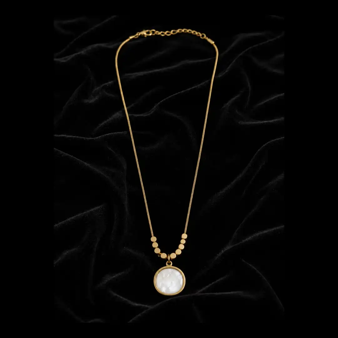 Korean-Inspired Golden Pendant Chain | Anti-Tarnish Necklace (Copy) - Image 2