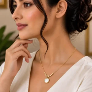 Korean-Inspired Golden Pendant Chain | Anti-Tarnish Necklace (Copy)