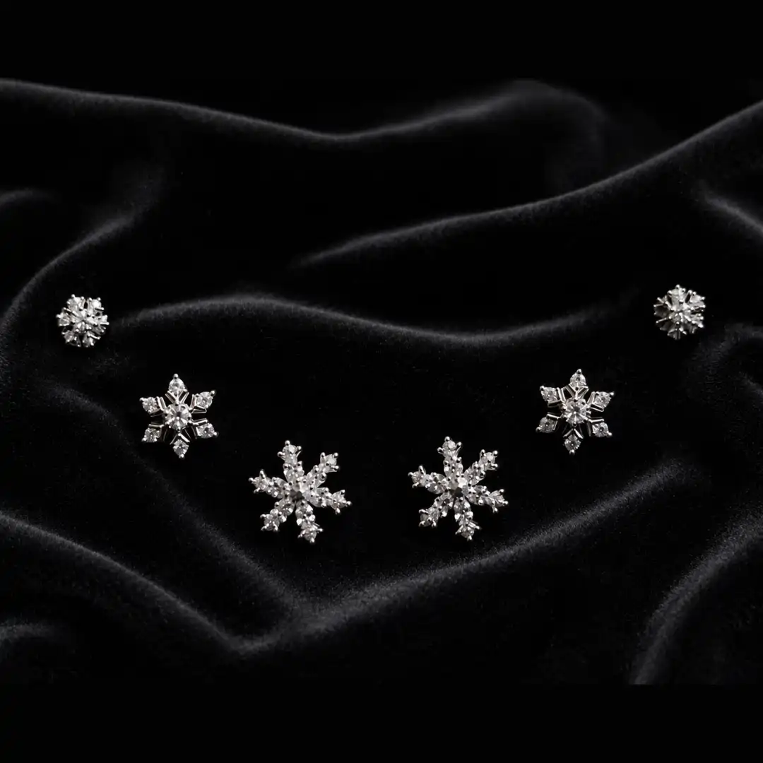 3-Piece Korean-Inspired Silver Anti-Tarnish Stud Earrings Combo - Image 2
