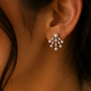 American Diamond & Pearl Korean-Inspired Anti-Tarnish Earrings